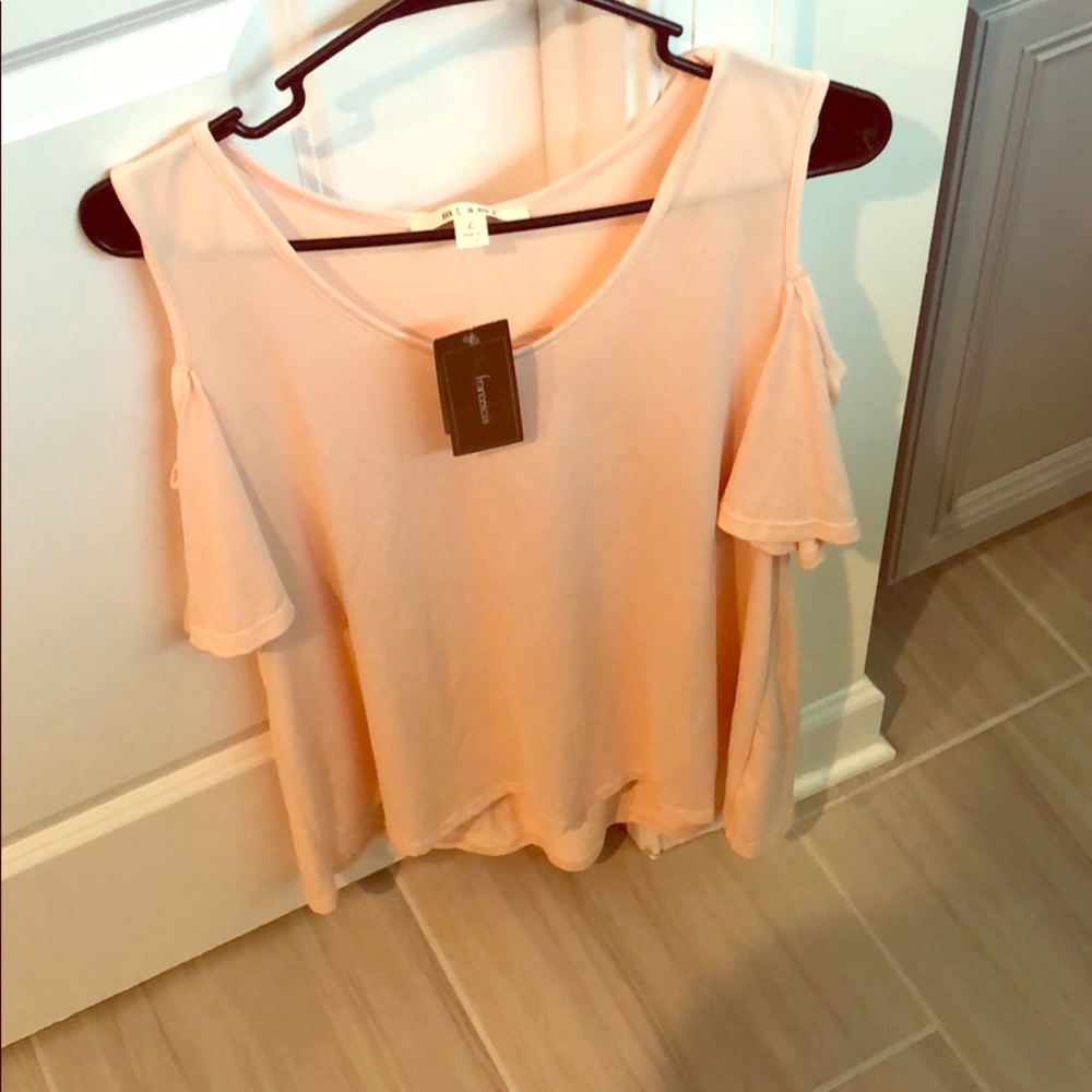 Coral solid shirt